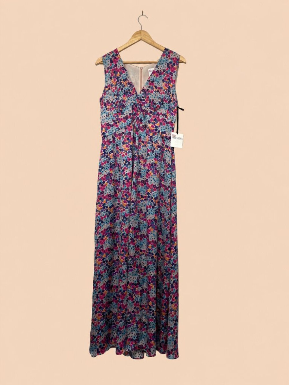 Red Valentino Brand New 100% Silk Floral Maxi Length Dress EU48 Size